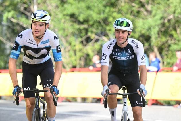 28-08-2025 Vuelta A Espana; Tappa 06 Olot - Pal; 2025, Movistar; 2025, Q36.5; Canal, Carlos; Camprubi, Marcel; Pal; 