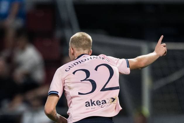 250828 Daniel Gudjohnsen of Malmö FF celebrates after 0 1 during the second leg UEFA Europa League play off football match between SK Sigma Olomouc and Malmö FF on August 28, 2025 in Olomouc Photo Petter Arvidson BILDBYRAN kod PA PA1072 fotboll football soccer fotball uefa europa league europa league malmö ff sk sigma olomouc bbeng playoff jubel  Copyright: PETTERxARVIDSON BB250828PA124