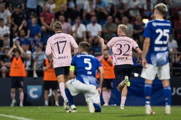 250828 Daniel Gudjohnsen of Malmö FF celebrates after 0 1 during the second leg UEFA Europa League play off football match between SK Sigma Olomouc and Malmö FF on August 28, 2025 in Olomouc Photo Petter Arvidson BILDBYRAN kod PA PA1072 fotboll football soccer fotball uefa europa league europa league malmö ff sk sigma olomouc bbeng playoff jubel  Copyright: PETTERxARVIDSON BB250828PA125