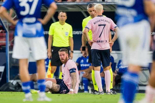 250828 Pontus Jansson of Malmö FF during the second leg UEFA Europa League play off football match between SK Sigma Olomouc and Malmö FF on August 28, 2025 in Olomouc Photo Petter Arvidson BILDBYRAN kod PA PA1072 fotboll football soccer fotball uefa europa league europa league malmö ff sk sigma olomouc bbeng playoff  Copyright: PETTERxARVIDSON BB250828PA134