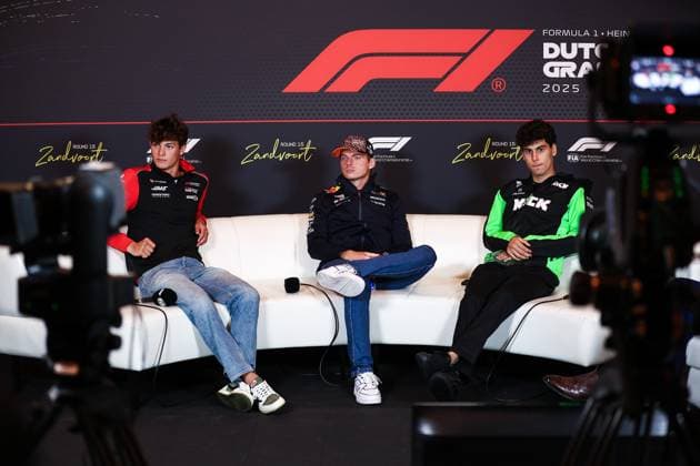 87 Oliver Bearman GBR, MoneyGram Haas F1 Team , 1 Max Verstappen NLD, Oracle Red Bull Racing , 5 Gabriel Bortoleto BRA, Stake F1 Team Kick Sauber , F1 Grand Prix of the Netherlands at Circuit Zandvoort on August 28, 2025 in Zandvoort, Netherlands Photo by HOCH ZWEI Zandvoort Netherlands