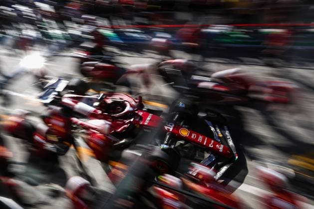 Scuderia Ferrari HP during pit stop practice, F1 Grand Prix of the Netherlands at Circuit Zandvoort on August 28, 2025 in Zandvoort, Netherlands Photo by HOCH ZWEI Zandvoort Netherlands