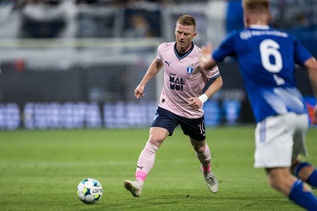 250828 Anders Christiansen of Malmö FF during the second leg UEFA Europa League play off football match between SK Sigma Olomouc and Malmö FF on August 28, 2025 in Olomouc Photo Petter Arvidson BILDBYRAN kod PA PA1072 fotboll football soccer fotball uefa europa league europa league malmö ff sk sigma olomouc bbeng playoff  Copyright: PETTERxARVIDSON BB250828PA144
