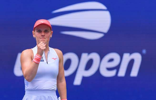 August 28, 2025, Flushing Meadows, New York, USA: Suzan Lamens reacts after winning a game during a match against Iga Swiatek on Day 5 of the 2025 US Open at USTA Billie Jean King National Tennis Center on Thursday August 28, 2025 in the Flushing neighborhood of the Queens borough of New York City. JAVIER ROJAS PI Flushing Meadows USA - ZUMAp124 20250828_zaa_p124_001 Copyright: xJavierxRojasx