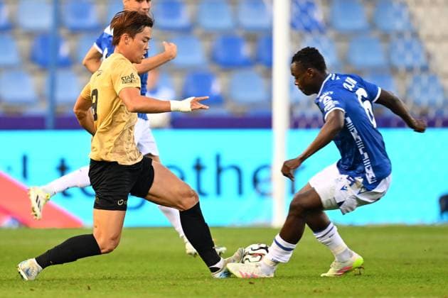 KRC Genk v Lech Poznan - UEFA Europa League GENK, BELGIUM - AUGUST 28 : Oh Hyeon-Gyu forward of KRC Genk in action during the UEFA Europa League 2025 26 play-off round second leg between KRC Genk and Lech Poznan on August 28, 2025 in Genk, Belgium, 28 08 2025 Genk Belgium  Copyright: xTomasxSiskx