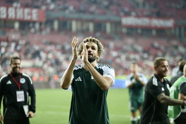 Samsunspor v Panathinaikos - UEFA Europa League SAMSUN, TURKIYE - AUGUST 28: Players of Panathinaikos celebrate after UEFA Europa League playoff round second leg football match between Samsunspor and Panathinaikos at 19 May Stadium in Samsun, Turkiye on August 28, 2025. Recep Bilek Anadolu Samsun Turkey. Editorial use only. Please get in touch for any other usage.  Copyright: x2025xAnadoluxRecepxBilekx