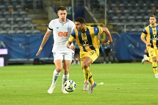 2025.08.28 Lublin Pilka nozna eliminacje Ligi Europy UEFA sezon 2025 2026 Dinamo Kijow - Maccabi Tel-Aviv N z Oleksandr Pikhalonok Elad Madmon Foto Wojciech Szubartowski PressFocus 2025.08.28 Lublin Football UEFA Europa League season 2025 2026 Dinamo Kyiv - Maccabi Tel-Aviv Oleksandr Pikhalonok Elad Madmon Credit: Wojciech Szubartowski PressFocus NEWSPIX.PL --- newspix.pl POLAND OUT! 