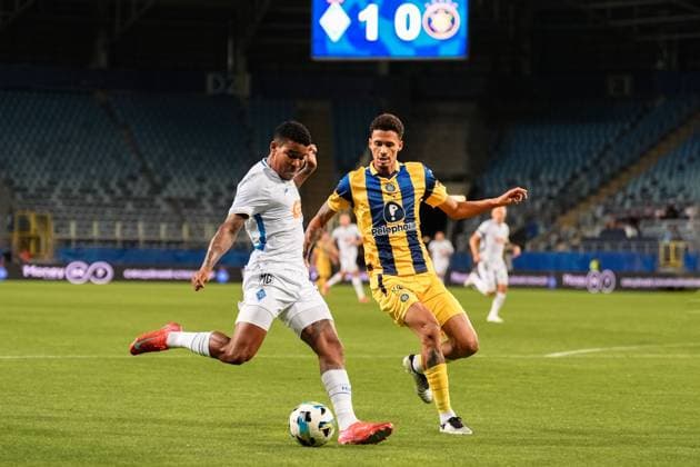 LUBLIN 28.08.2025 MECZ IV RUNDA KWALIFIKACYJNA LIGA EUROPY SEZON 2025 2026: DYNAMO KIJOW - MACCABI TEL-AVIV --- MENS FOOTBALL MATCH UEFA EUROPA LEAGUE SEASON 2025 2026 PLAY-OFF ROUND 2ND LEG: FC DYNAMO KYIV - MACCABI TEL-AVIV FC EDUARDO GUERRERO, Kristijan Belic FOT. KAZIMIERZ KOZUCH 400MM.PL NEWSPIX.PL --- newspix.pl POLAND OUT! 