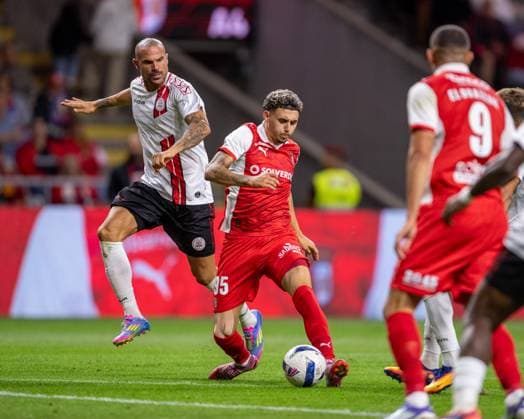 August 28, 2025, Braga, Braga, Portugal: SANDRO VIDIGAL from SC Braga seen on action during the UEFA Europe League 2025 26 playoff match between SC Braga and Lincoln Red Imps at Estadio Municipal de Braga on August 28, 2025 in Braga, Portugal. Braga Portugal - ZUMAl192 20250828_zsp_l192_057 Copyright: xMiguelxLemosx