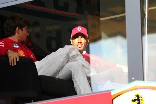 Zandvoort, Netherlands August 28 31, 2025 FIA Formula 1 World Championship Dutch Grand Prix 2025 Media Day Thursday Pictured Charles Leclerc MCO and Lewis Hamilton GBR Circuit Zandvoort Copyright: xFotostandx xHorstxBernhardtx