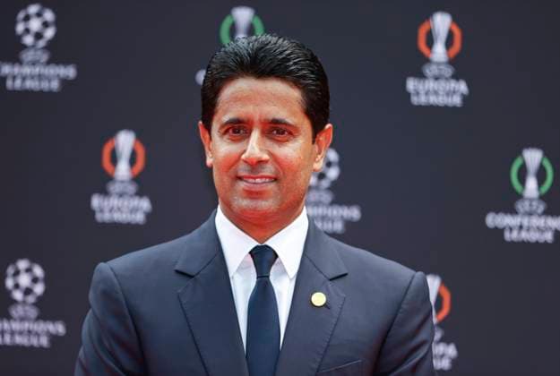 Monaco, Monte Carlo August 28, 2025 UEFA MENS CLUB COMPETITION - UEFA Europa League and UEFA Conference League draws with Nasser Al KhelaIfi, President of Paris Saint Germain UEFA MENS CLUB COMPETITION - SEASON KICK OFF 2025 26