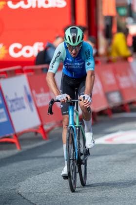 La Vuelta - 80th Tour of Spain 2025 - Stage 6 In Pal, Andorra, on August 28, 2025, Nicolas Vinokurov from Kazakhstan of the XDS Astana Team participates in stage 6 of La Vuelta 2025, which connects Olot in Girona and Pal in Andorra in August 2025. Andorra Andorra  Copyright: xMartinxSilvaxCosentinox originalFilename:silvacosentino-nicolasv250828_np10w.jpg