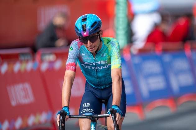 La Vuelta - 80th Tour of Spain 2025 - Stage 6 In Pal, Andorra, on August 28, 2025, Nicolas Vinokurov from Kazakhstan of the XDS Astana Team participates in stage 6 of La Vuelta 2025, which connects Olot in Girona and Pal in Andorra in August 2025. Andorra Andorra  Copyright: xMartinxSilvaxCosentinox originalFilename:silvacosentino-nicolasv250828_npEEW.jpg