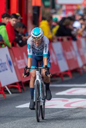 La Vuelta - 80th Tour of Spain 2025 - Stage 6 Torstein Traeen from Norway of Team Bahrain Victorious participates in stage 6 of La Vuelta 2025, which connects Olot in Girona and Pal in Andorra, on August 28, 2025. Andorra Andorra  Copyright: xMartinxSilvaxCosentinox originalFilename:silvacosentino-torstein250828_npEuW.jpg