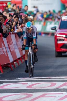 La Vuelta - 80th Tour of Spain 2025 - Stage 6 Torstein Traeen from Norway of Team Bahrain Victorious participates in stage 6 of La Vuelta 2025, which connects Olot in Girona and Pal in Andorra, on August 28, 2025. Andorra Andorra  Copyright: xMartinxSilvaxCosentinox originalFilename:silvacosentino-torstein250828_npPYN.jpg