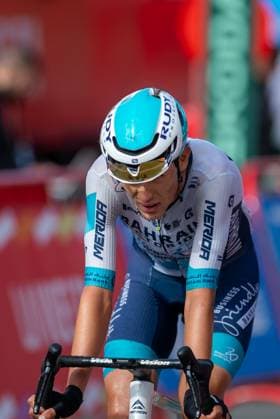 La Vuelta - 80th Tour of Spain 2025 - Stage 6 Torstein Traeen from Norway of Team Bahrain Victorious participates in stage 6 of La Vuelta 2025, which connects Olot in Girona and Pal in Andorra, on August 28, 2025. Andorra Andorra  Copyright: xMartinxSilvaxCosentinox originalFilename:silvacosentino-torstein250828_npSYc.jpg
