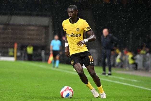 28 08 2025, Bern, Wankdorf, Uefa Europa League, Playoffs, BSC Young Boys Slovan Bratislava, 11 Ebrima Colley Young Boys Bern Wankdorf Bern Switzerland Copyright: xJustPictures.ch ManuelxWinterbergerx jp-de-MaWi-MWI_1361