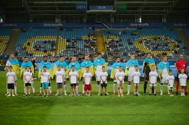 2025.08.28 Lublin Pilka nozna eliminacje Ligi Europy UEFA sezon 2025 2026 Dinamo Kijow - Maccabi Tel-Aviv N z druzyna prezentacja Foto Ireneusz Wnuk PressFocus 2025.08.28 Lublin Football UEFA Europa League season 2025 2026 Dinamo Kyiv - Maccabi Tel-Aviv druzyna prezentacja Credit: Ireneusz Wnuk PressFocus NEWSPIX.PL --- newspix.pl POLAND OUT! 