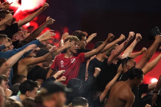 Fans and supporters during the match FC Utrecht Zrinjski at the Galgenwaard for the Europa League play off season 2024 2025 in Utrecht, Netherlands on 28 august 2025, photo by Peter Lous EYE4images DeFodi Images