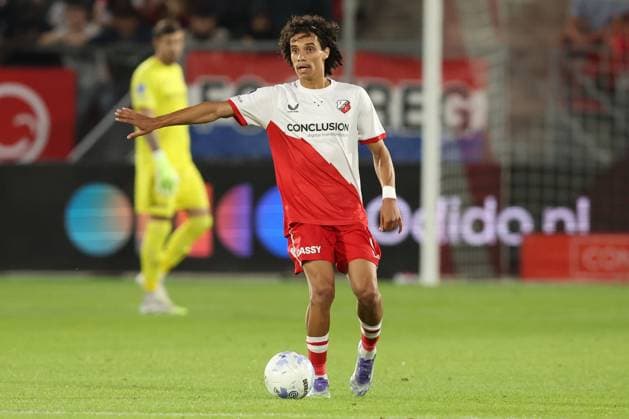 Gjivai Zechiel of FC Utrecht during the match FC Utrecht Zrinjski at the Galgenwaard for the Europa League play off season 2024 2025 in Utrecht, Netherlands on 28 august 2025, photo by Peter Lous EYE4images DeFodi Images