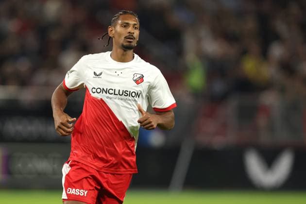 Sebastien Haller of FC Utrecht during the match FC Utrecht Zrinjski at the Galgenwaard for the Europa League play off season 2024 2025 in Utrecht, Netherlands on 28 august 2025, photo by Peter Lous EYE4images DeFodi Images