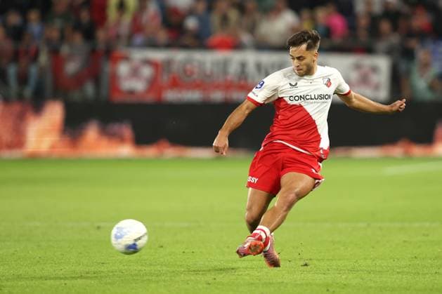 Souffian El Karouani of FC Utrecht during the match FC Utrecht Zrinjski at the Galgenwaard for the Europa League play off season 2024 2025 in Utrecht, Netherlands on 28 august 2025, photo by Peter Lous EYE4images DeFodi Images