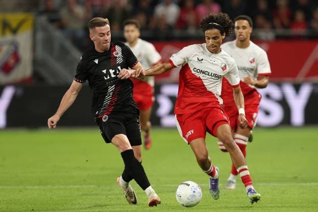 Gjivai Zechiel of FC Utrecht during the match FC Utrecht Zrinjski at the Galgenwaard for the Europa League play off season 2024 2025 in Utrecht, Netherlands on 28 august 2025, photo by Peter Lous EYE4images DeFodi Images