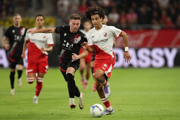 Gjivai Zechiel of FC Utrecht during the match FC Utrecht Zrinjski at the Galgenwaard for the Europa League play off season 2024 2025 in Utrecht, Netherlands on 28 august 2025, photo by Peter Lous EYE4images DeFodi Images