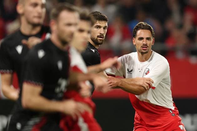 Siebe Horemans of FC Utrecht during the match FC Utrecht Zrinjski at the Galgenwaard for the Europa League play off season 2024 2025 in Utrecht, Netherlands on 28 august 2025, photo by Peter Lous EYE4images DeFodi Images