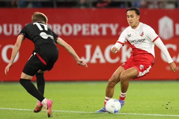 Miliano Jonathans of FC Utrecht during the match FC Utrecht Zrinjski at the Galgenwaard for the Europa League play off season 2024 2025 in Utrecht, Netherlands on 28 august 2025, photo by Peter Lous EYE4images DeFodi Images