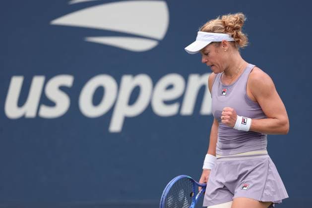 Laura Siegemund GER makes a fist and cheers, cheers, joy, emotion, USTA Billie Jean King National Tennis Center, Flushing Meadows, New York, USA Copyright: xJuergenxHasenkopfx