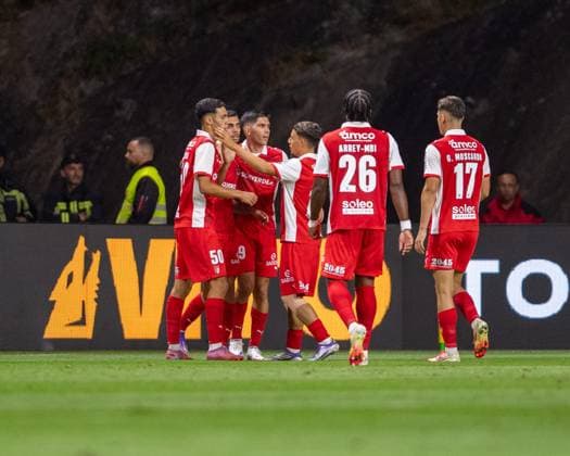 August 28, 2025, Braga, Braga, Portugal: GABRI MARTINEZ from SC Braga seen celebrating his goal during the UEFA Europe League 2025 26 playoff match between SC Braga and Lincoln Red Imps at Estadio Municipal de Braga on August 28, 2025 in Braga, Portugal. Braga Portugal - ZUMAl192 20250828_zsp_l192_039 Copyright: xMiguelxLemosx
