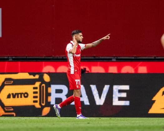 August 28, 2025, Braga, Braga, Portugal: GABRI MARTINEZ from SC Braga seen celebrating his goal during the UEFA Europe League 2025 26 playoff match between SC Braga and Lincoln Red Imps at Estadio Municipal de Braga on August 28, 2025 in Braga, Portugal. Braga Portugal - ZUMAl192 20250828_zsp_l192_048 Copyright: xMiguelxLemosx