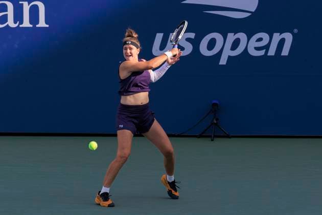August 28, 2025, Flushing Meadows, New York, USA: Karolina Muchova hits a forehand return during a match against Sorana Cirstea on Day 5 of the 2025 US Open at USTA Billie Jean King National Tennis Center on Thursday August 28, 2025 in the Flushing neighborhood of the Queens borough of New York City. JAVIER ROJAS PI Flushing Meadows USA - ZUMAp124 20250828_zaa_p124_078 Copyright: xJavierxRojasx