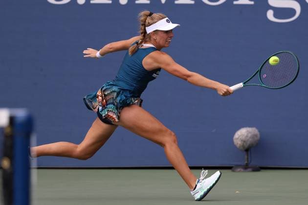 August 28, 2025, New York City, New York, United States: MAGDALENA FRECH of Poland during the match against P. Stearns of USA in the second round of US Open 2025 at the USTA Billie Jean King National Tennis Center. Queens, New York City. Frech won 6:7 (6-8), 6:3, 6:2. New York City United States - ZUMAc278 20250828_zsp_c278_003 Copyright: xMarcinxCholewinskix