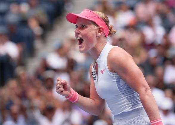 Suzan Lamens NED makes a fist and cheers, cheers, joy, emotion, USTA Billie Jean King National Tennis Center, Flushing Meadows, New York, USA Copyright: xJuergenxHasenkopfx