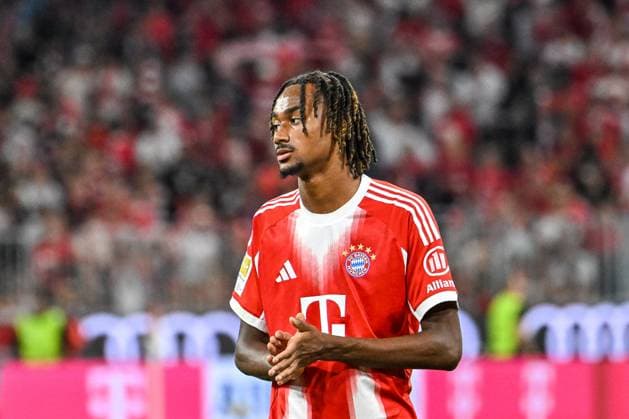 GER, 1 FBL, FC Bayern Munich vs RB Leipzig 22 08 2025, Allianz Arena, Munich, GER, 1 FBL, FC Bayern Munich vs RB Leipzig, in the picture Jonah Kusi Asare Bayern Muenchen, 41 nordphotoxGmbHx xHafner nph00200