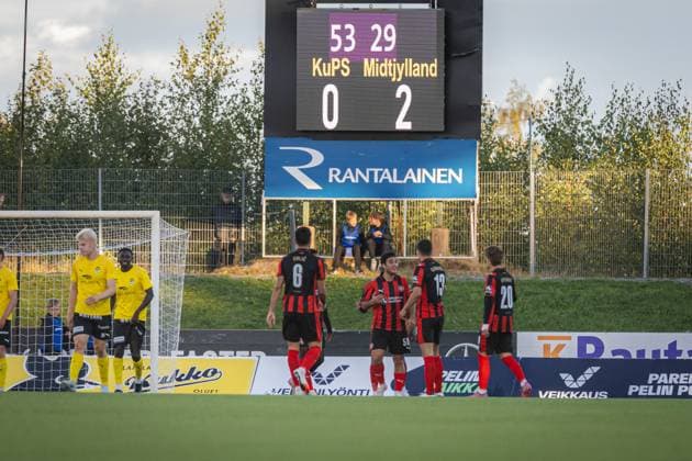 20250828 Kuopio, Finland. UEFA Europa League play-offs, 2nd leg match between KuPS Kuopio and FC Midtjylland in Kuopio, Finland, Photo by Niklas Pehkonen All Over Press  1.05570906