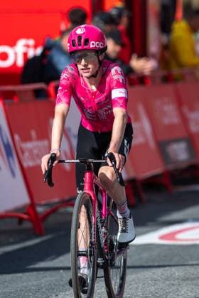 La Vuelta - 80th Tour of Spain 2025 - Stage 6 In Pal, Andorra, on August 28, 2025, Archie Ryan from Ireland of the EF Education - EasyPost team participates in stage 6 of La Vuelta 2025, which connects Olot in Girona and Pal in Andorra. Andorra Andorra  Copyright: xMartinxSilvaxCosentinox originalFilename:silvacosentino-archiery250828_np32k.jpg
