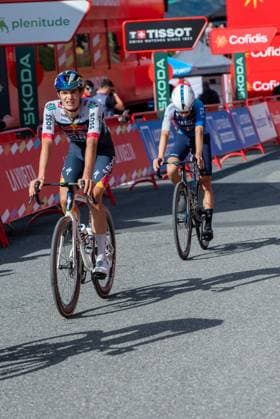 La Vuelta - 80th Tour of Spain 2025 - Stage 6 Cyclists participate in stage 6 of La Vuelta 2025, which connects Olot in Girona and Pal in Andorra, on August 28, 2025. Andorra Andorra  Copyright: xMartinxSilvaxCosentinox originalFilename:silvacosentino-cyclists250828_npGpU.jpg