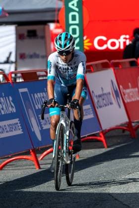 La Vuelta - 80th Tour of Spain 2025 - Stage 6 Santiago Buitrago from Colombia of Team Bahrain Victorious participates in stage 6 of La Vuelta 2025, which connects Olot in Girona and Pal in Andorra, on August 28, 2025. Andorra Andorra  Copyright: xMartinxSilvaxCosentinox originalFilename:silvacosentino-santiago250828_np4Pj.jpg