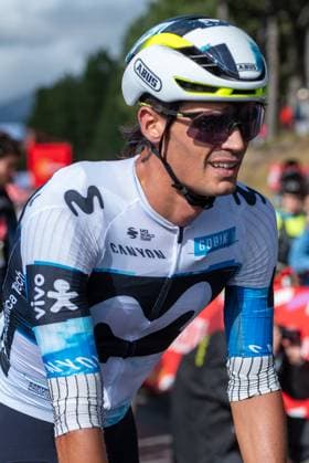 La Vuelta - 80th Tour of Spain 2025 - Stage 6 Javier Romo from Spain of the Movistar Team participates in stage 6 of La Vuelta 2025, which connects Olot in Girona and Pal in Andorra, on August 28, 2025. Andorra Arinsal Andorra  Copyright: xMartinxSilvaxCosentinox originalFilename:silvacosentino-javierro250828_np7qv.jpg