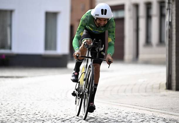 Brazil Lauro Cesar Mouro Chaman (MC5) pictured in action during the individual time trial at the UCI Para-cycling Road World Championships, Friday 29 August 2025, in Ronse. The UCI Para-Cycling Road World Championships take place from 28 to 31 Augustus in Ronse. JASPERxJACOBS  x132716813x