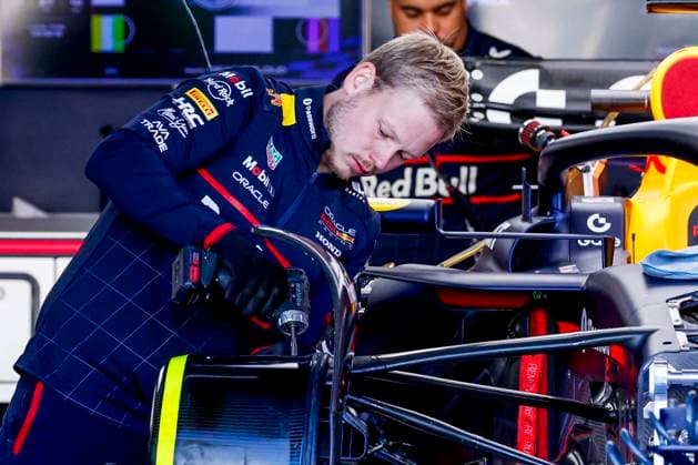 Red Bull Racing mechanic prepare Max Verstappen s car during the Formula 1 Heineken Dutch Grand Prix 2025 on Day 1 at Circuit Zandvoort on August 29, 2025 in Zandvoort, Netherlands Photo by Marcel ter Bals DeFodi Images