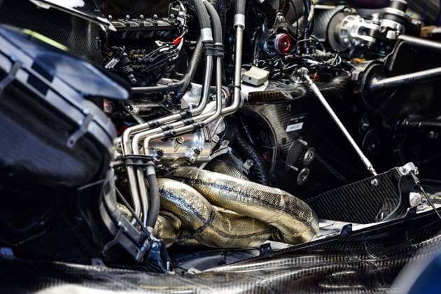 F1 - DUTCH GRAND PRIX 2025 Mercedes AMG F1 Team W16, mechanical detail of exhaust and engine during the 2025 Formula 1 Heineken Dutch Grand Prix, 15th round of the 2025 FIA Formula One World Championship, WM, Weltmeisterschaft from August 29 to 31, 2025 on the Zandvoort Circuit, in Zandvoort, Netherlands - ZandvoortNetherlands  Copyright: xFLORENTxGOODENx