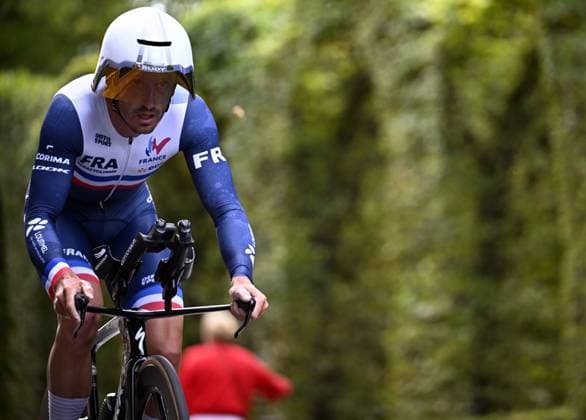 France Kevin Le Cunff (MC4) pictured in action during the individual time trial at the UCI Para-cycling Road World Championships, Friday 29 August 2025, in Ronse. The UCI Para-Cycling Road World Championships take place from 28 to 31 Augustus in Ronse. JASPERxJACOBS  x132717900x