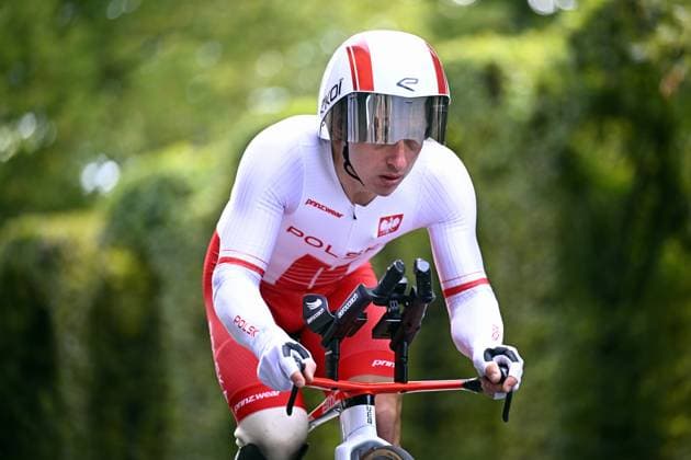 Poland Bartlomiej Bertolin (MC4) pictured in action during the individual time trial at the UCI Para-cycling Road World Championships, Friday 29 August 2025, in Ronse. The UCI Para-Cycling Road World Championships take place from 28 to 31 Augustus in Ronse. JASPERxJACOBS  x132717910x