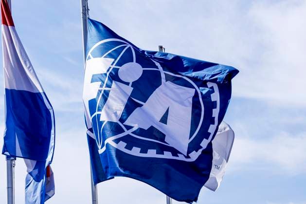 flag of the Netherlands and flag of FIA during the Formula 1 Heineken Dutch Grand Prix 2025 on Day 1 at Circuit Zandvoort on August 29, 2025 in Zandvoort, Netherlands Photo by Marcel ter Bals DeFodi Images