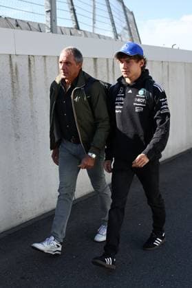 F1 Grand Prix Of The Netherlands 2025 Practice 1 Marco Antonelli and Andrea Kimi Antonelli of Mercedes before the second practice ahead of the Formula 1 Grand Prix of The Netherlands at Circuit Zandvoort in Zandvoort, Netherlands on August 29, 2025. Zandvoort Netherlands  Copyright: xJakubxPorzyckix originalFilename:porzycki-f1grandp250829_npgMV.jpg