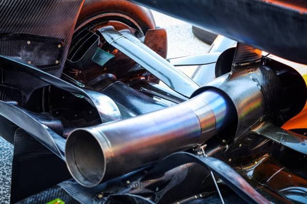 F1 - DUTCH GRAND PRIX 2025 McLaren F1 Team MCL39, mechanical detail of rear suspension and exhaust during the 2025 Formula 1 Heineken Dutch Grand Prix, 15th round of the 2025 FIA Formula One World Championship, WM, Weltmeisterschaft from August 29 to 31, 2025 on the Zandvoort Circuit, in Zandvoort, Netherlands - ZandvoortNetherlands  Copyright: xFLORENTxGOODENx